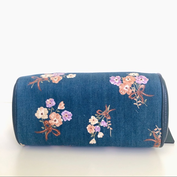 SOLD Coach Bennett Crossbody Floral Denim Purse - Picture 4 of 9
